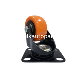 Plate Swivel Caster Wheels 3-inch Heavy Duty Low Gravity Center Design Black Caster Wheels with Brake