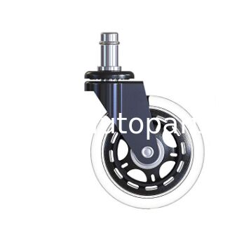 Material Handling Transporting Caster Wheels Hot Sale 75mm 3 Inch Black Roller Polyurethane Swivel Office Chair Caster Wheels for Skate Board