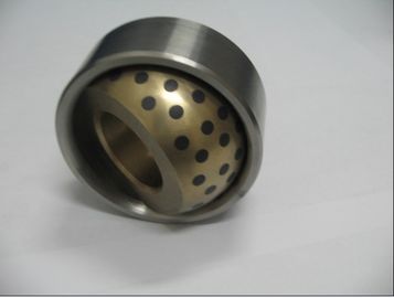 Spherical plain bearing with bronze inner for self-lubricating process