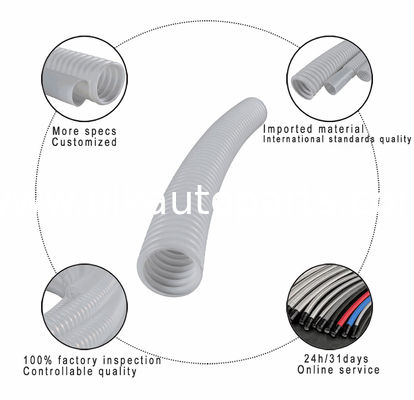 Flexible Anti-static Convoluted PTFE Hose Conductive Black PTFE Chemical