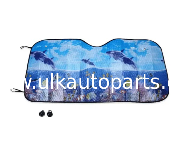 ULK printing Customized car sunshade wrap bubbles aluminum film sunshade for car