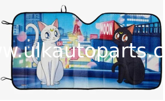 ULK printing Customized car sunshade wrap bubbles aluminum film sunshade for car