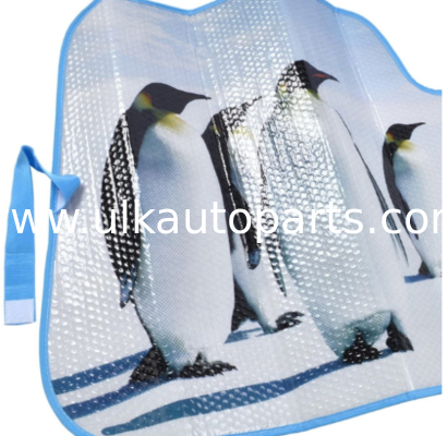 ULK printing Customized car sunshade wrap bubbles aluminum film sunshade for car