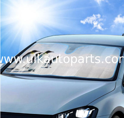 ULK printing Customized car sunshade wrap bubbles aluminum film sunshade for car