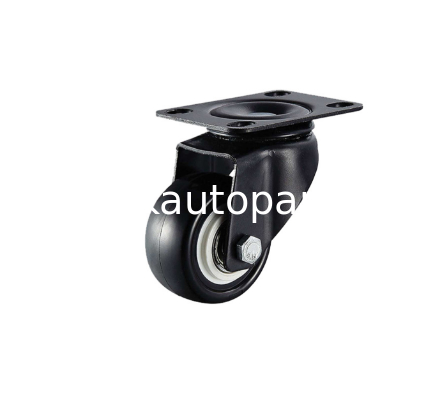Plate Swivel Caster Wheels 3-inch Heavy Duty Low Gravity Center Design Black Caster Wheels with Brake