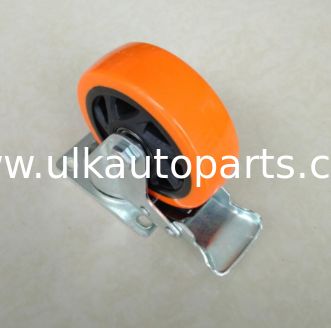 100mm Rueda Giratoria PU Orange Castor Swivel Trolley Industrial 1.5 2 2.5 3 4 5Inch Heavy Duty Workbench Caster Wheels
