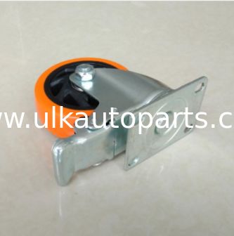 100mm Rueda Giratoria PU Orange Castor Swivel Trolley Industrial 1.5 2 2.5 3 4 5Inch Heavy Duty Workbench Caster Wheels