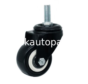 2.5 Inch Light Duty Swivel Caster Wheel Black Polyurethane Furniture Chair Caster