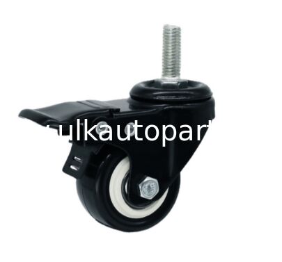 2.5 Inch Light Duty Swivel Caster Wheel Black Polyurethane Furniture Chair Caster