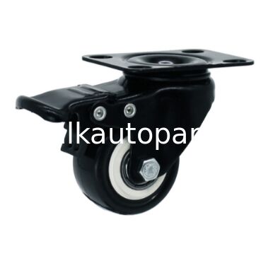 2.5 Inch Light Duty Swivel Caster Wheel Black Polyurethane Furniture Chair Caster
