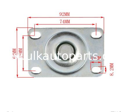Low Noise2 Inch 4 Inch Orange Pvc SwiveCastor Wheel Medium Duty Caster