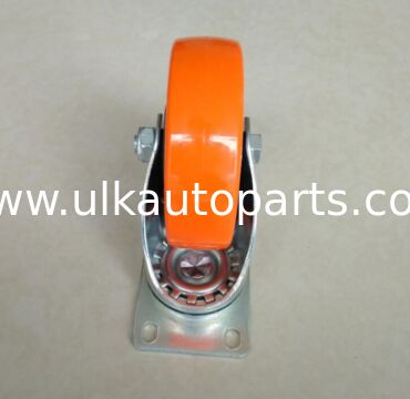 Heavy Duty Orange PU Swivel Caster Wheel 1 5 2 2 5 3 4 5 Inch For Trolley Workbench