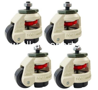 Industrial Nylon Height Adjustable Leveling Casters 60F 80F 100F Triangle Plate for Hospital Workshop
