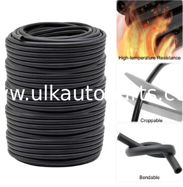 Black Nitrile Rubber Hose, 3mm-19mm Multi Size, 1m/3m Smooth Pipe for Gasoline & Carburetor