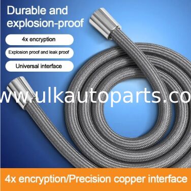 Nylon Bathtub Shower Hose Universal High Voltage Interface 1.5/2M Anti-roll Handheld Shower Hose Watering Water Pressure Heads