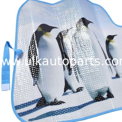 Car sunshade PE bubble front sunshade foldable portable silver coated nylon UV protection suitable for various car models