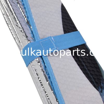 Car sunshade PE bubble front sunshade foldable portable silver coated nylon UV protection suitable for various car models