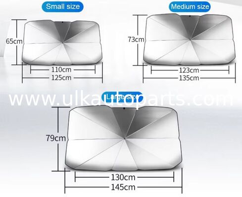 OEM Custom Car Windshield Sunshade Umbrella Foldable Silver Coated UV Protection Heat Insulation Auto Front Window Cover