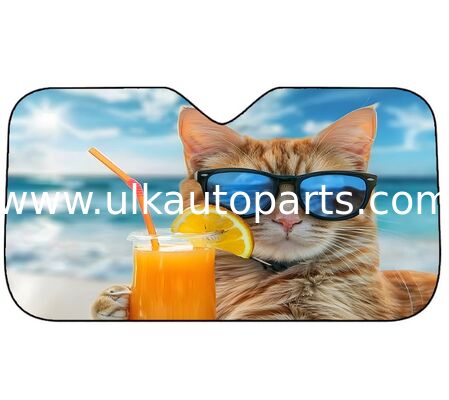 Custom Printed Car Sunshade Bubble Aluminum Film Windshield Sun Shade for Car Advertising