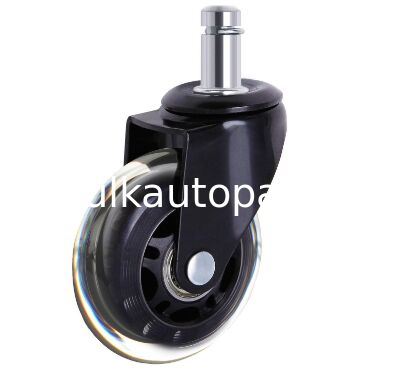 Material Handling Transporting Caster Wheels Hot Sale 75mm 3 Inch Black Roller Polyurethane Swivel Office Chair Caster Wheels for Skate Board
