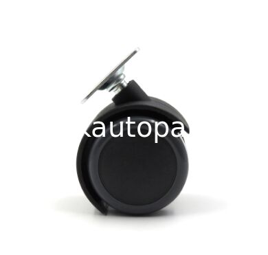 Roller Ball Furniture Black Plastic Twin Wheel Casters 50mm Furniture Wheel Caster Socket Grip Ring Stem