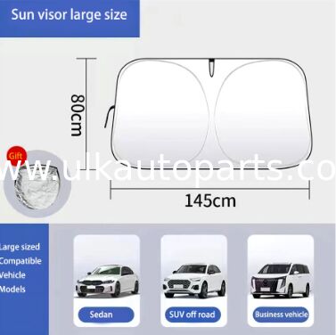 Car sunshade protective windshield cover blocks harmful UV rays reduces interior heat keeps car cool during hot sunny days