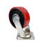Heavy wheels of industrial Caster with red PU wheel