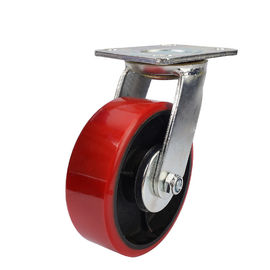 Heavy wheels of industrial Caster with red PU wheel