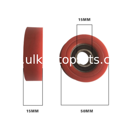 6002RS inner diameter 15mm TPU PU ball bearing roller wheel with 50mm diameter 15*50*15