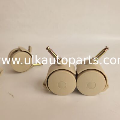 Swivel Caster Wheels Grip Neck Stem,Heavy Duty Light Brown PVC Wheel for Furniture Table Cabinet Shelf