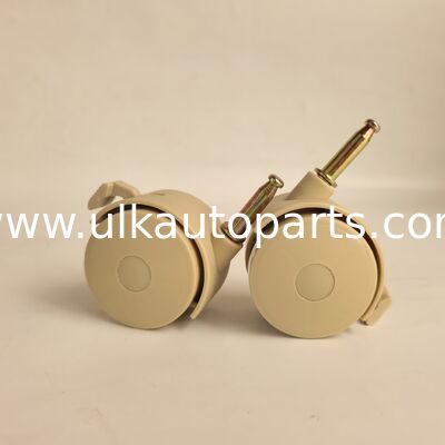 Swivel Caster Wheels Grip Neck Stem,Heavy Duty Light Brown PVC Wheel for Furniture Table Cabinet Shelf
