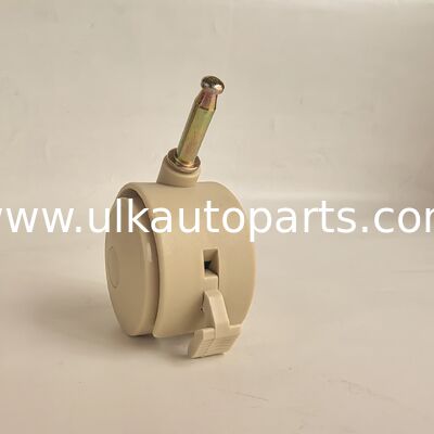 Swivel Caster Wheels Grip Neck Stem,Heavy Duty Light Brown PVC Wheel for Furniture Table Cabinet Shelf