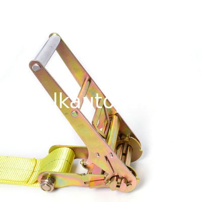 Automotive Grade Polyester Ratchet Cargo Strap 2 Inch Wide Break Strength with Moulding and Cutting Resistance for Secur