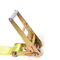 Heavy duty customized color ratchet lashing tie down straps 100% Polyester webbing cargo nets with double J hook