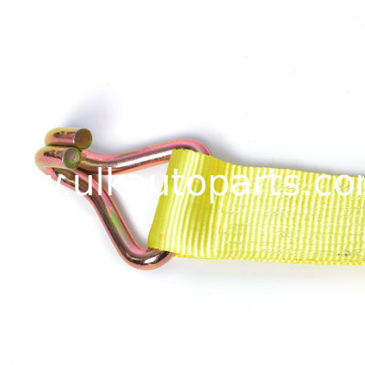 Automotive Grade Polyester Ratchet Cargo Strap 2 Inch Wide Break Strength with Moulding and Cutting Resistance for Secur